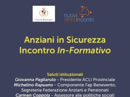 “Anziani in sicurezza”: l’incontro presso le Acli di Benevento giovedì 26 ottobre