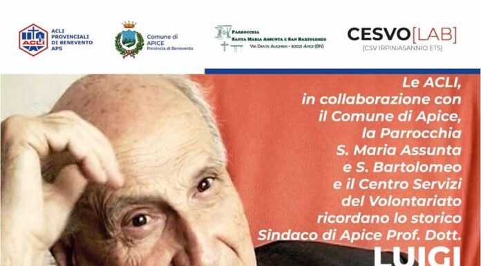 Apice, messa in ricordo del sindaco Luigi Bocchino a 19 anni dalla scomparsa